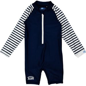 JUJA - UV Zwempak voor baby's - lange mouwen - Stripes - Donkerblauw - maat 62-68cm