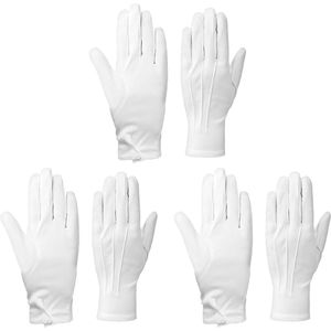 Brenzoos - 2 paar witte katoenen handschoenen voor droge handen en sieradeninspectie