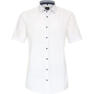 Venti Wit Overhemd Korte Mouw Strijkvrij Modern Fit - 3XL