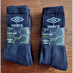 3 pack winter sportsokken ""Umbro"" maat 39-42 zwart