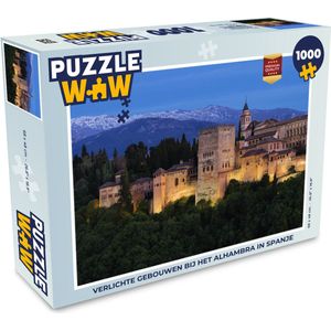 Puzzel Verlichte gebouwen bij het Alhambra in Spanje - Legpuzzel - Puzzel 1000 stukjes volwassenen