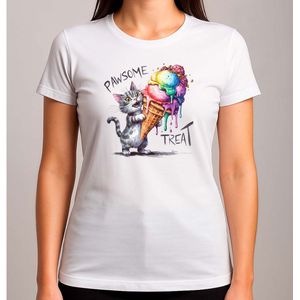 Be Pawsome Treat - T Shirt - Funny - SoFunny - Grappig - ZoGrappig - Sarcasm - SarcasticHumor - Sarcasme - Sarcastisch - Cat - Kat