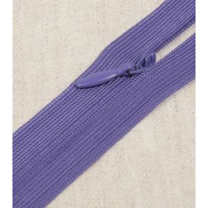 Blinde rits 60cm - violet paars - naadverdekte rits - verstelbaar