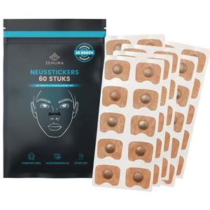 Zenura Neusstickers - Navulling Zonder Magnetische Neusstrips - Anti Snurk Neusspreider - Neusstrip - 30 Dagen Voorraad - Huidvriendelijk - 60 Stuks