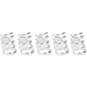 Lente haarmanchetten - prachtige sterke baardringen - multifunctionele metalen Viking roestvrij - voor mannen en vrouwen - feestaccessoires (zilver)