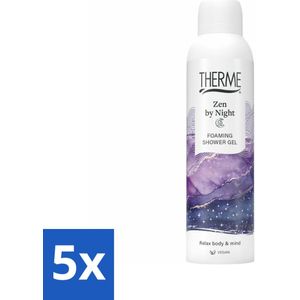 Therme - Zen by Night - Schuimende Douchegel - Verfrissend - Verzorgend - 200ml - Bulkverpakking - 5 stuks