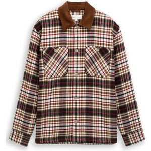 TOM TAILOR DENIM - Overhemd - Bruin - Geruit - Lange Mouw