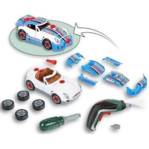 8630 Bosch Car Tuning Set - Demonteerbare Auto Met Tuning-Accessoires En Accuschroevendraaier Op Batterijen - Speelgoed Voor Kinderen Vanaf 3 Jaar