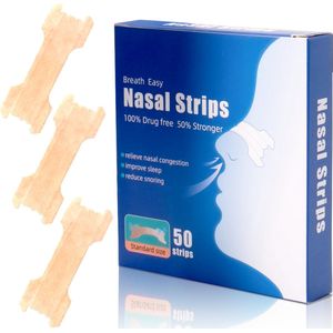 Neus Strips - 50 Stuks - Anti-Snurk Neuspleisters voor Eenvoudig Ademhalen - Anti-Snurk Oplossing voor Betere Slaap