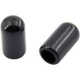 Eindkap 4mm - Rubber - Zwart - 10 stuks