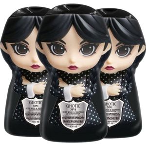 Gothic 3in1 Kinder Shampoo Bosbessengeur - Kindershampoo Douchegel en Conditioner - Vegan - Douchegel Kids - 3 x 400 ml