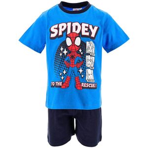Spiderman - Shortama - Maat 92 - Blauw - Spidey - Pyjama - 100% katoen