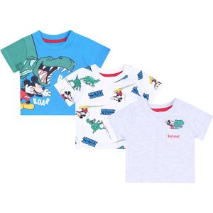 3x Wit - blauwe T-shirts Mickey Mouse DISNEY