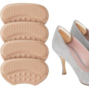 Shoeple Heelpad One (4 stuks) - Hielkussentjes voor Schoenen - Schoenverkleiner - Antislip Hielzool - Hielbeschermer - Beige