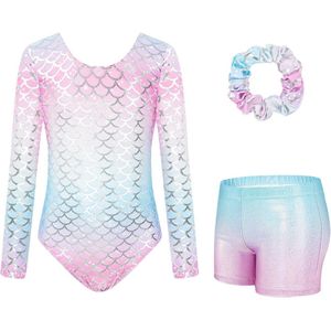 Turnpakjes voor Meisjes - Danspakjes met Lange Mouwen en Glitter voor Kinderen 3-12 Jaar