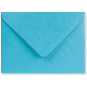 Metallic blauwe A5 enveloppen 15,6 x 22 cm 100 stuks