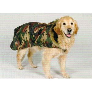 Hondenjasje Camouflage met bontkraag - Ruglengte 50 cm