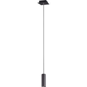 LED Hanglamp - Trion Mary - GU10 Fitting - 1-lichts -  Rond - Mat Zwart - Aluminium