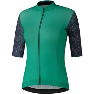 Shimano Yuri Jersey Met Korte Mouwen Groen S Vrouw