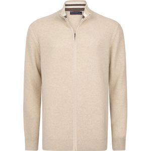 Felix Hardy Gebreid Vest - Cardigan 100% Katoen - Coltrui Heren Beige - S