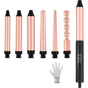 DailySupplies® Wafeltang – Wafeltang Voor Dik en Dun Haar – Wave Tang Voor krullen – Krultang met Handschoenen – Met Haarspelden