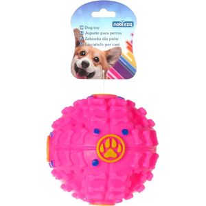 Nobleza Hondenspeelgoed - Snackbal hond - Voedselbal hond - Voerbal voor honden - 7 cm - Roze