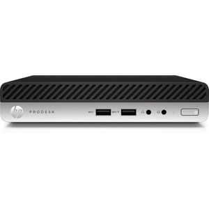 HP ProDesk 400 G3 Mini DDR4-SDRAM i3-7100T Desktop Intel® Core™ i3 8 GB 256 GB SSD Gratis DOS Mini PC Beige, Zilver