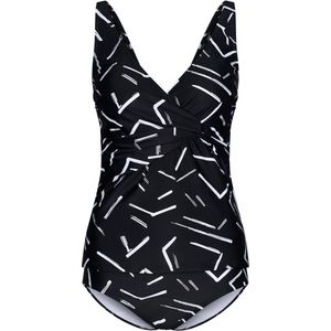 Dames Tankini Pastunette - White Stripes - Zwart - Maat 44