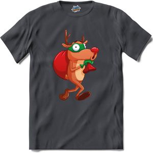 Kerstman's hulpje - T-Shirt - Heren - Mouse Grey - Maat XXL
