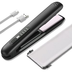 Draadloze stijltang en krultang 2 in 1 - USB oplaadbaar met 5000mAh batterij, compacte reistang
