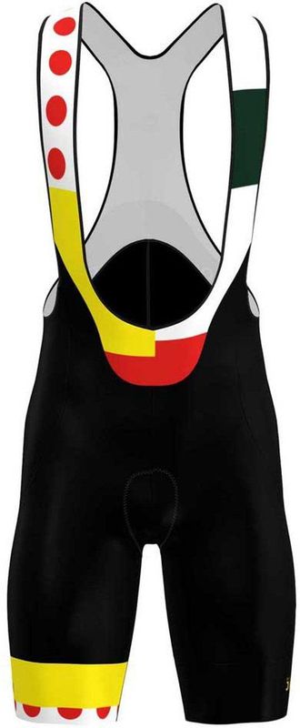 Santini Maillot Jaune Official Bibshorts Fietsbroek (Heren |zwart)