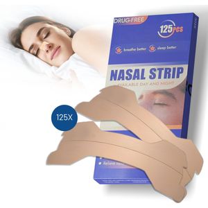 Active Goods Neusstrips 125 Stuks - Anti Snurk - Neusspreiders - Snurkpleister - Neuspleisters - Huidskleur - Vrije ademhaling