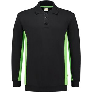 Tricorp 302003 Polosweater Bicolor - Zwart/Limoen - 6XL