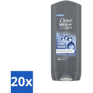 20 x Dove - Douchegel - Men+ Care Cool Fresh - Verfrissend en energiegevend - 400 ml - Douchegel Mannen - Huid Verzorging - Micro Moisture Technologie - Verfrissend Lichaam - Hydraterende Gel