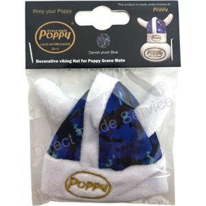Poppy Grace Mate Deense pluche viking mutsje Blauw