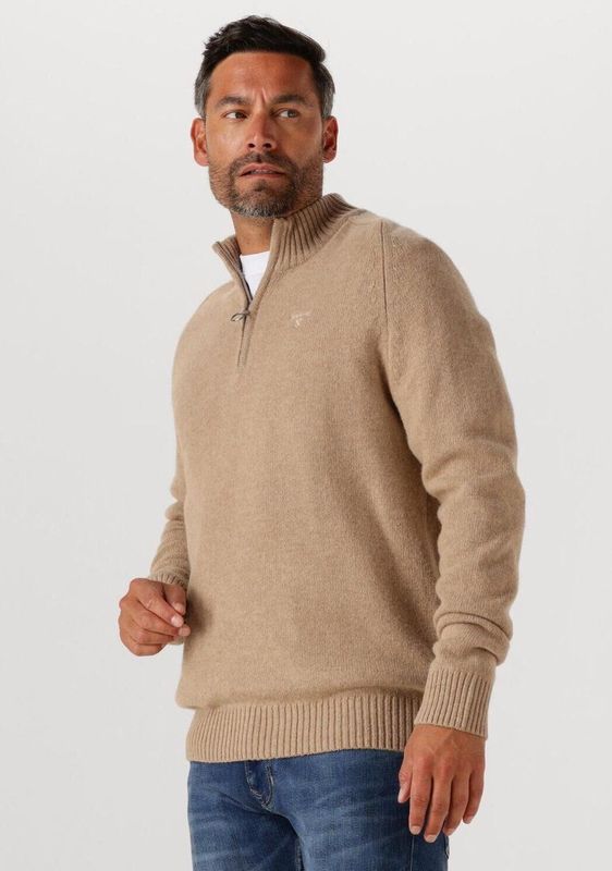 Barbour - Grangetwon Half Zip Knitted Jumper - Trui - Beige