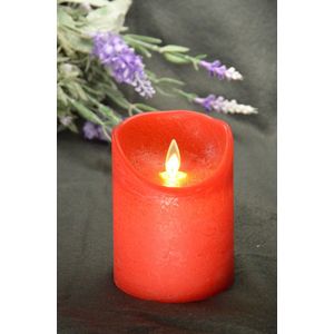 Candles by Milanne, 2.0 Vlamloze ledkaars uit echte kaarsen wax ROOD, hoogte 10 cm - BEKIJK VIDEO
