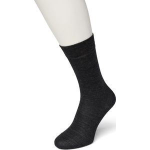 Bonnie Doon Wol/Katoen Sok Donker Grijs Dames maat 39/42 - Buitenkant 70% Fijne Wol - Binnenkant Katoen - Niet irriterend - Heerlijk warm - Gladde Naden - Zeer Comfortabel - Wollen sokken - Donkergrijs Gemeleerd - Dark Grey Heather - BD631402.202