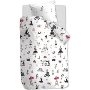 Beddinghouse KIDS Paris Girl Dekbedovertrek - Junior - 120x150 cm - Pink