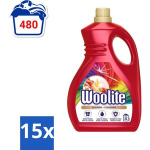 Woolite Color - Vloeibaar Wasmiddel - Met Keratine - Gekleurde Was - 32 Wasbeurten - 1,9L - Bulkverpakking - 15 stuks