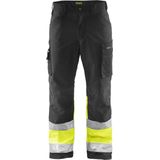 Blaklader Softshell werkbroek High Vis 1562-2517 - Zwart/High Vis Geel - D112