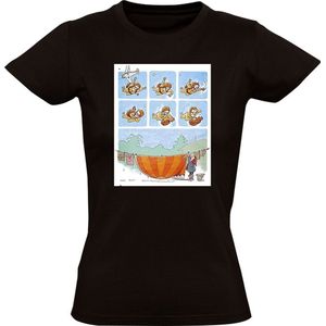 Parachute springen gaat fout Dames T-shirt - waslijn - wassen - shit - vergeten - grappig