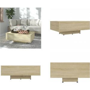 vidaXL Salontafel 85x55x31 cm spaanplaat sonoma eikenkleurig - Salontafel - Salontafel - Salon Tafel - Salon Tafels