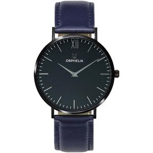 Orphelia Blackline OR61802 Horloge - Leer - Blauw - Ø 41 mm