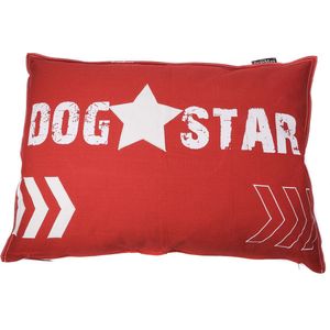 Lex & Max Dog Star - Hondenkussen - Rechthoek - Rood - 100x70cm
