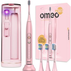OMEO +365 UV Sanitizer Pink - Elektrische Tandenborstel Sonisch - 41 000 trillingen - UV desinfectie etui - 60 dagen batterij