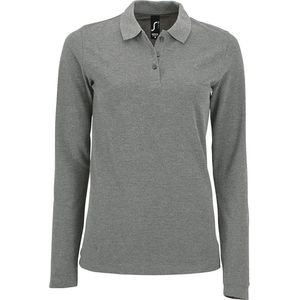 SOL'S Women´s Long-Sleeve Piqué Polo Shirt Perfect L02083 - Grey Melange - XXL