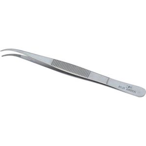 Belux surgical Instruments /Keukenpincet - Gebogen - RVS - Zilver - Kookpincet - Vleespincet - Serveerpincet 1+1 Gratis (13 cm + 15.5 cm)