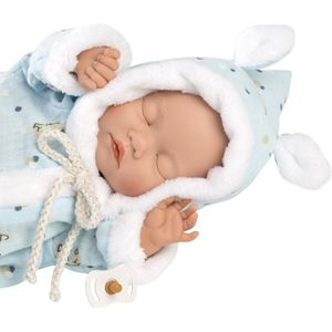 Llorens mini babypopje soft body Baby Bo slapend 31 cm
