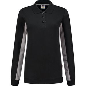 Tricorp polosweater bi-color dames - 302002 - zwart / grijs - maat XS